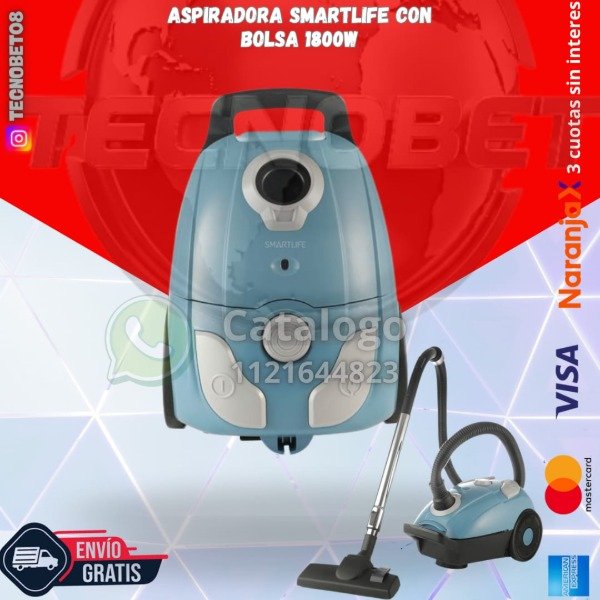 Producto - ASPIRADORA SMARTLIFE 1800W SL-VC18BAB