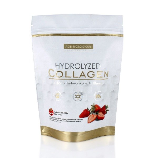 Producto - Collagen Hidrolized Ac Hialur + Vita C  Te Blanco 20 Serv Age Biologique