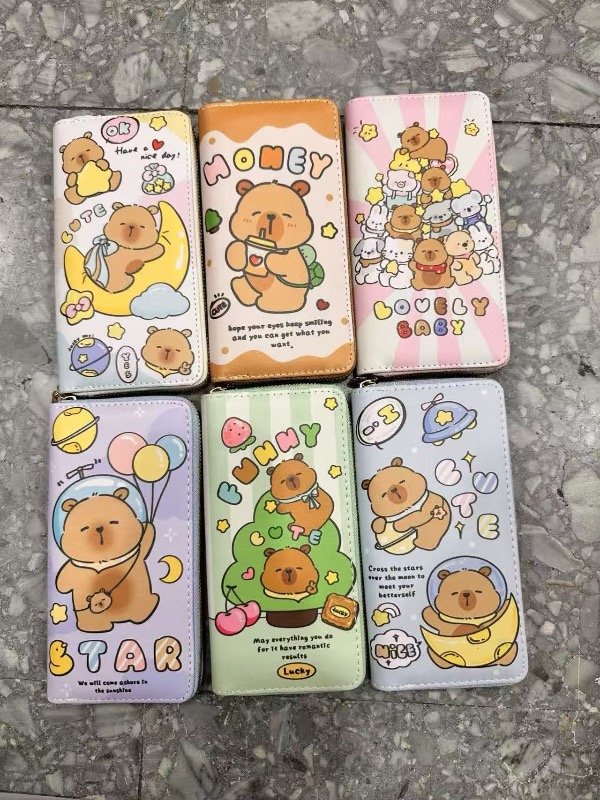 Producto - billetera larga capybara con cierre