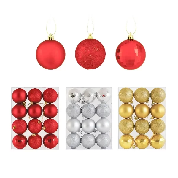 Producto - Bocha Navidad 6cm texturas x 12u