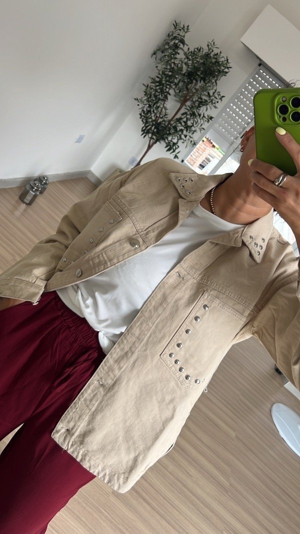 Camisaco jean tachas — imagen 9