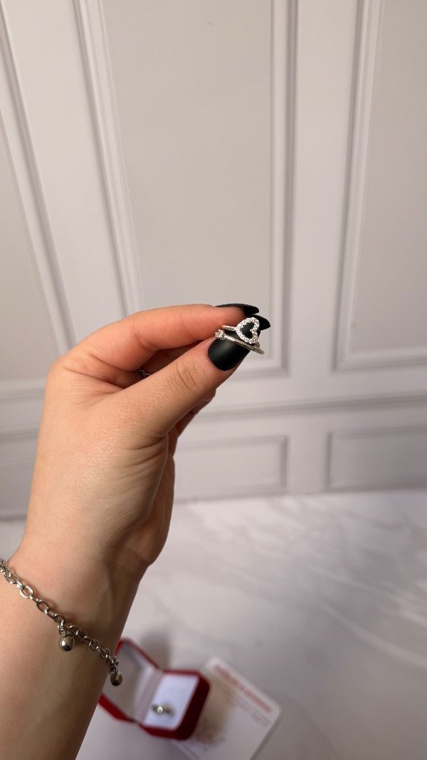 Producto - Caja de anillos de la promesa - alianza + anillo corazón regulable - 1