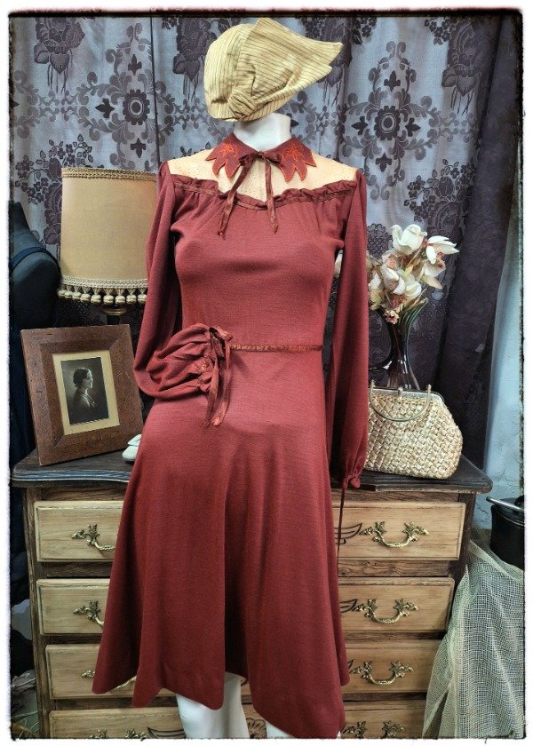 Producto - Vestido Jersey algodón Color Terracota