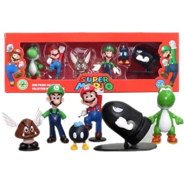 Producto - FIGURA MARIO BROS 6 PCS 6 CM CON CAJA #1