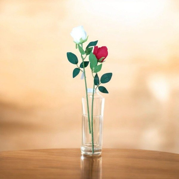 Producto - Ramo artificial rosa individual larga