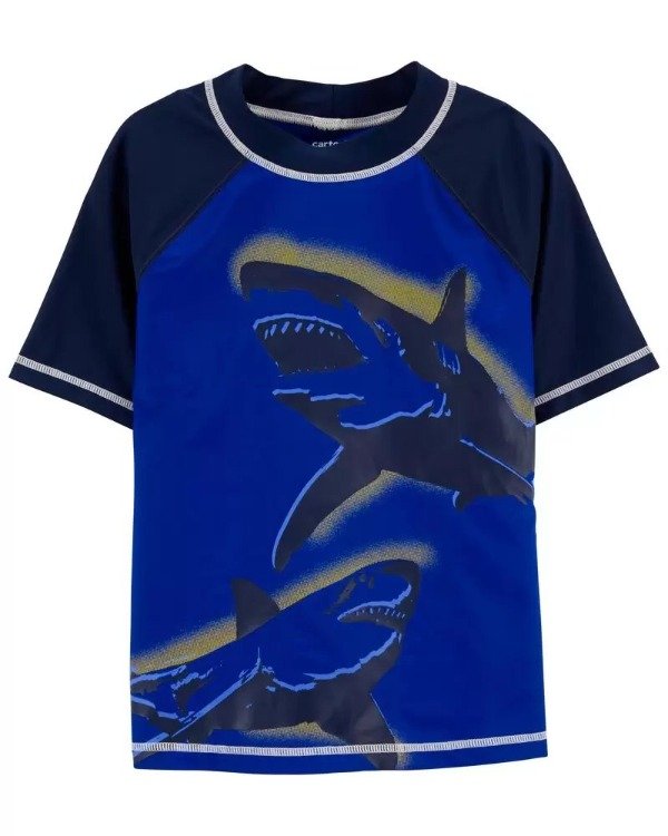 Producto - Remera UV Niño Azul Tiburones