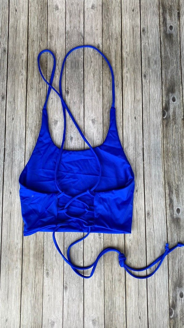 Top regulables azul francia