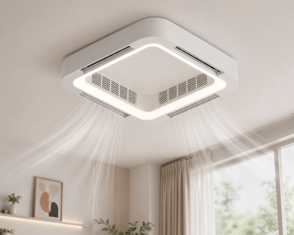 Producto - Ventilador de Techo sin Aspas Led Cuadrado Regulable con Control Remoto y App