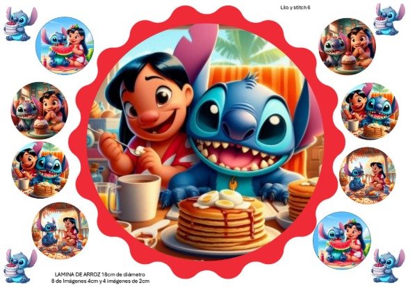 Producto - LAMINA LILO Y STITCH 6 REDONDA