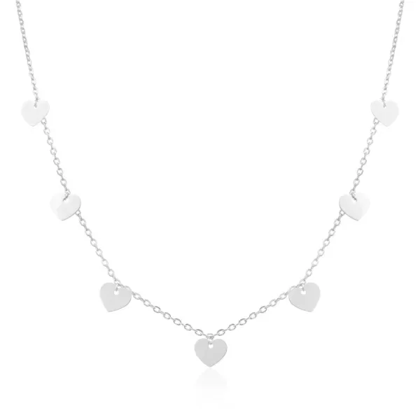 Producto - Cadena gargantilla corazones 35+5cm