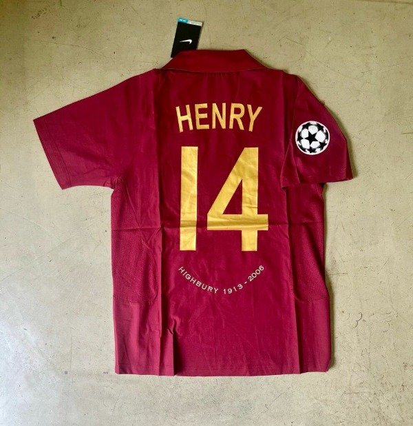 Producto - Camiseta RETRO Arsenal 2005 Bordo Henry 14