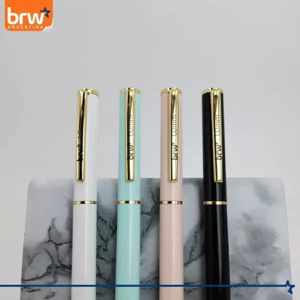Producto - Bolígrafo Metálico - Diseño Dorado y Pastel
