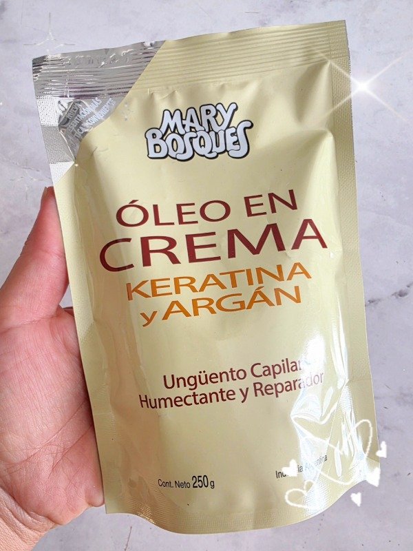 Producto - Mary Bosques Óleo crema queratina y argán ungüento capilar doypack 250g