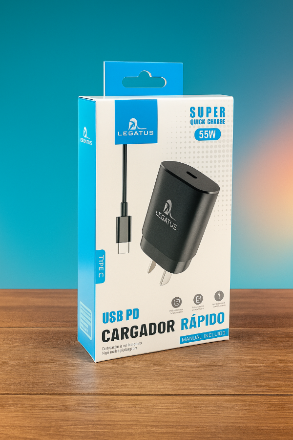 Producto - Cargador 220 Tipo C 55W Legatus RC9006000D