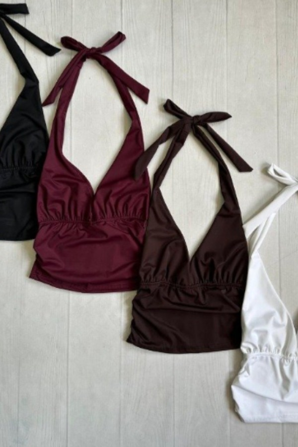 Producto - TOP HALTER FRUNCE LATERAL