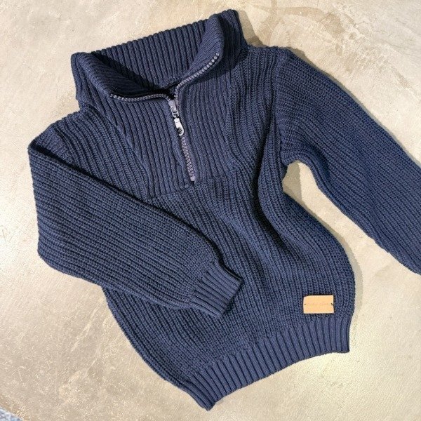 Producto - sweater con cierre azul