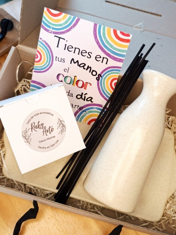 Producto - Box Aromático: Difusor + Vela Burbuja + Bandeja + Tarjeta - 1