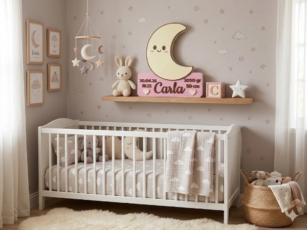 Producto - Cartel nacimiento Luna Lunera (datos personalizables)