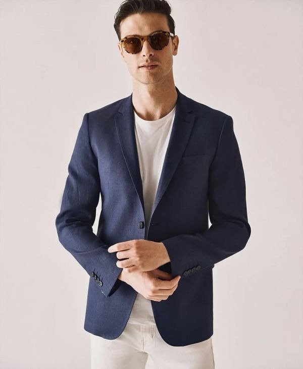 Producto - SACO LANA 100 AZUL