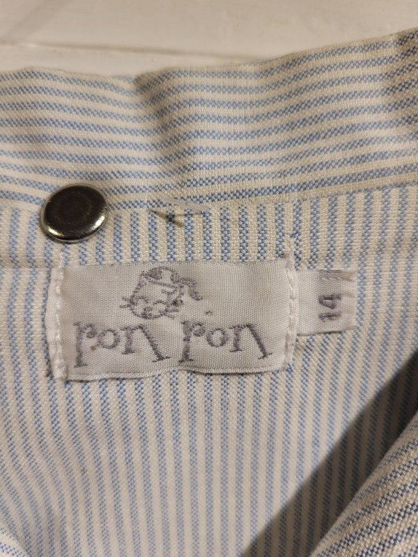 Producto - Pijama PON PON rayado celeste y blanco Talle 14 años - PRECIO: 20X - 5
