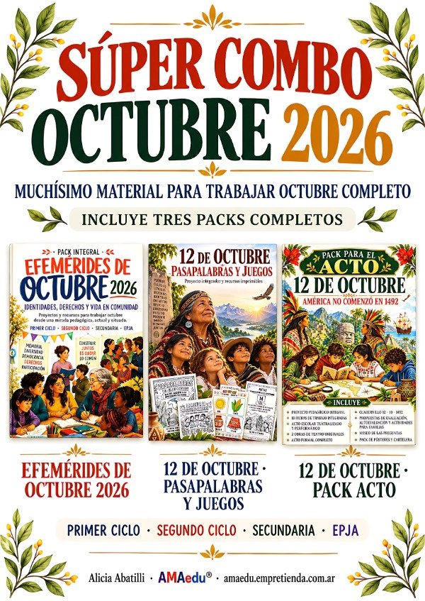 Producto - SÚPER COMBO OCTUBRE - Acto, Efemérides y Actividades
