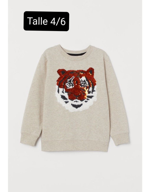 Buzo con friza HyM talle 4/6 tigre