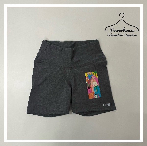 Producto - Short Fit- Gris Jaspeado