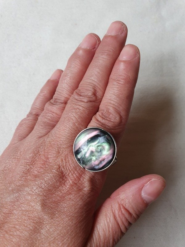 Producto - Anillo Round Nácar Abulón Fijo - 0