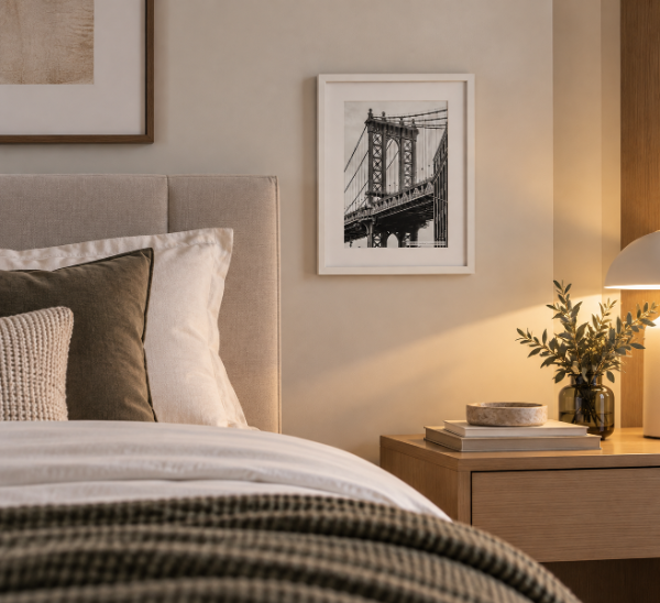Producto - PORTARETRATO MADERA - PUENTE BROOKLYN 40X50