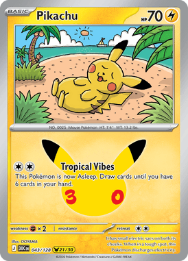 Producto - Pikachu 043/128 (30th Celebration)