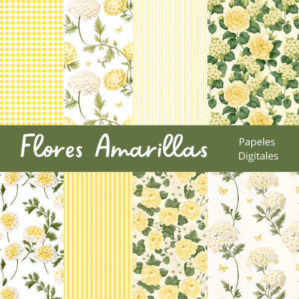Producto - Flores Amarillas - Papeles digitales - PA-F30