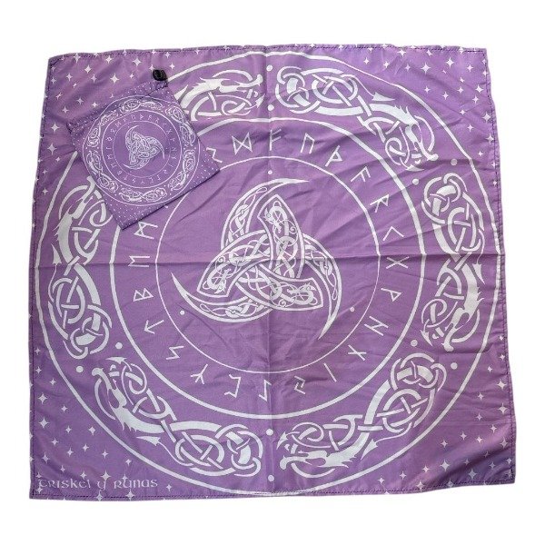 Producto - PAÑO TRISQUETA PARA TAROT CON BOLSITA - 70X70