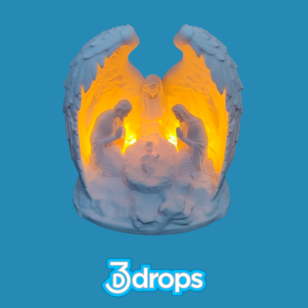 Producto - Nacimiento Angelical Iluminado en 3D