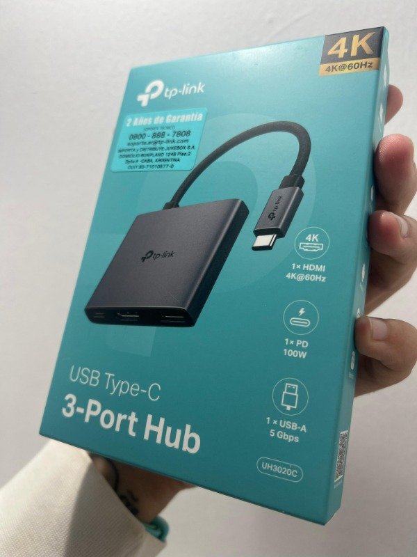 Producto - Adaptador Tp link Uh3020c 3 En 1 Usb Tipo C A Usb C Hdmi Usb  Color Gris Oscuro
