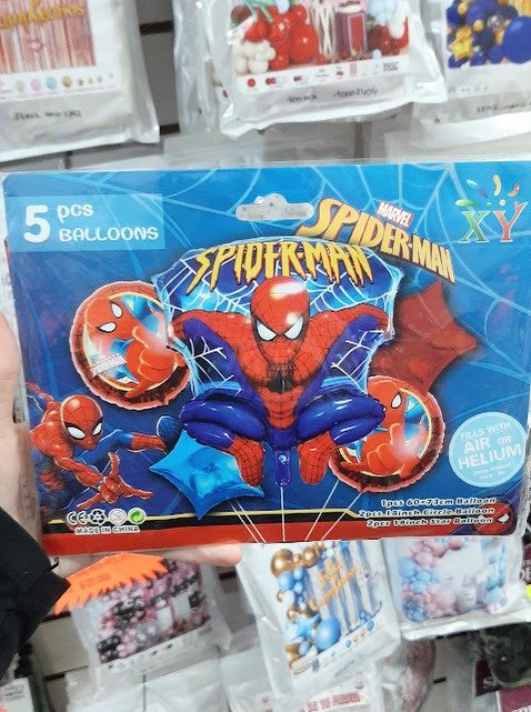 Producto - Hombre Araña - Set 5 Globos Azul