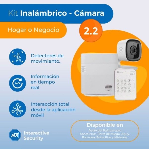 Producto - KIT ALARMA INALAMBRICO CAMARA INTERIOR 2.2 - 2