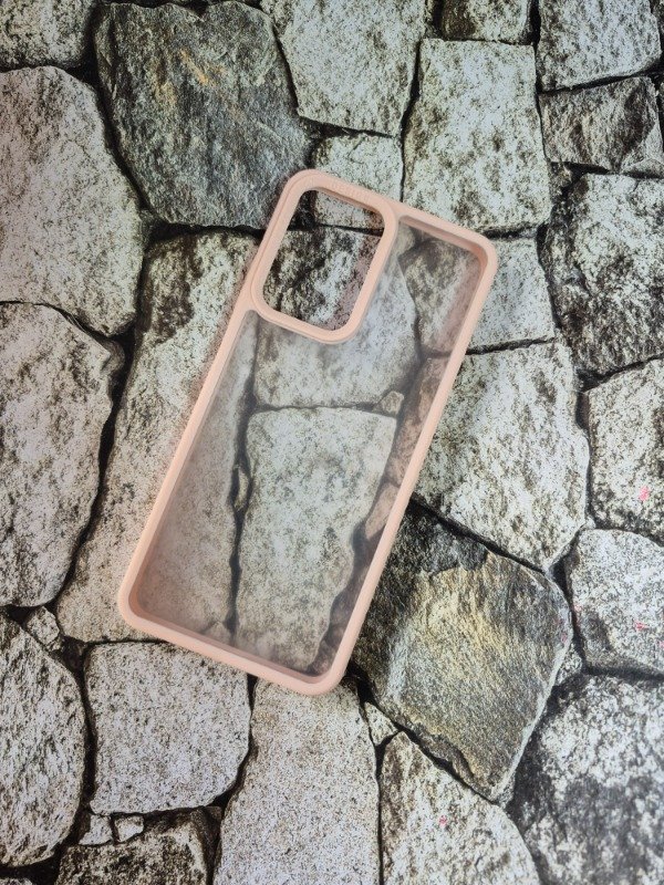 Producto - Funda bumper cristal borde color Moto G05/E15 rosa