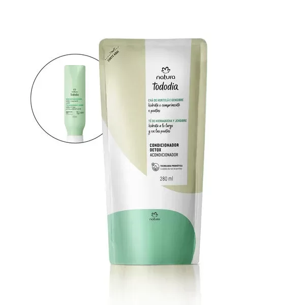 Producto - Repuesto acondicionador detox té de menta y jengibre 300ml