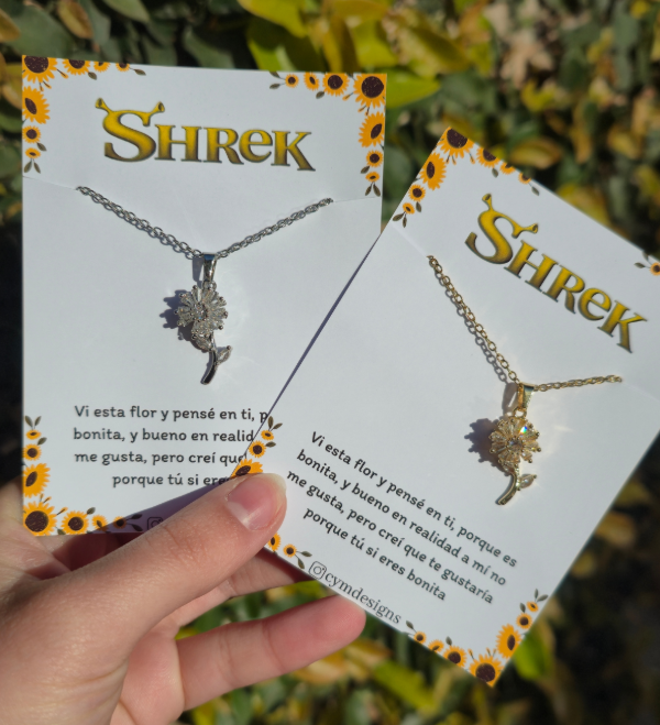 Producto - Collar flor giratorio shrek - 1