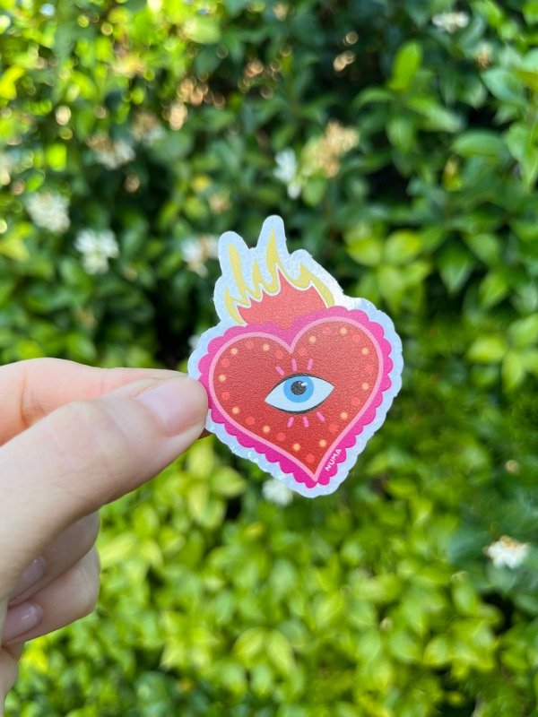 Producto - Sticker vinilo con glitter CORAZÓN