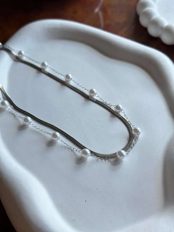 Producto - Cadena doble Cleopatra y perlas