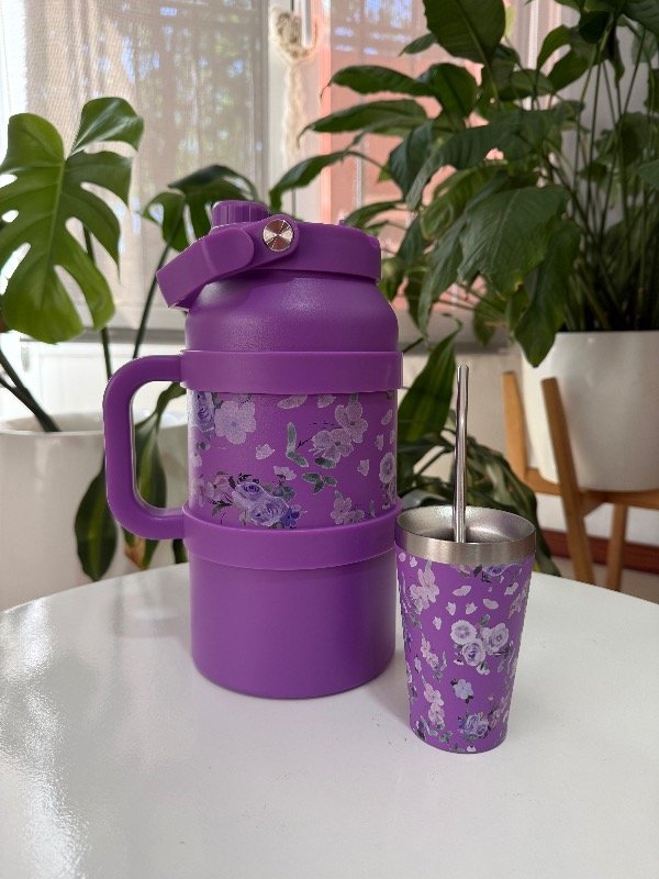 Producto - Set terere (termo 1900 ml + mate + bombilla) violeta
