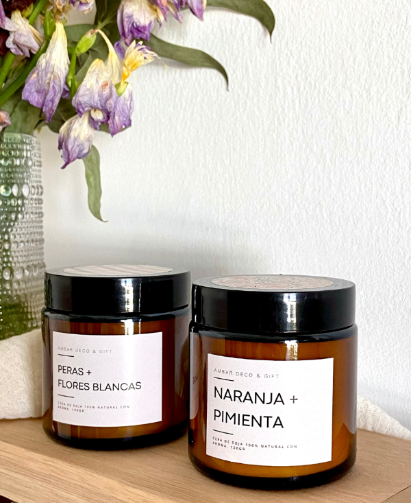 Producto - Vela Ámbar- Limón y caramelo