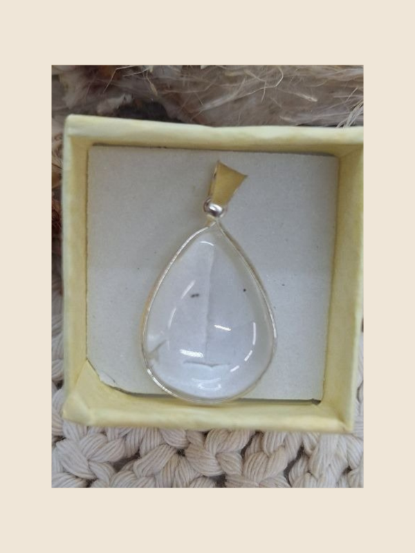 Producto - Dije gota XL "Cuarzo cristal"