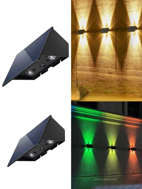 Producto - Aplique X2u Bidireccional Panel Solar Luz Cálida Rgb Exterior