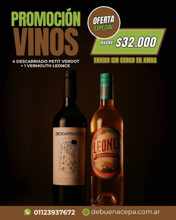 Producto - 4 Descarriado Petit Verdot + 1 Vermouth Leonce