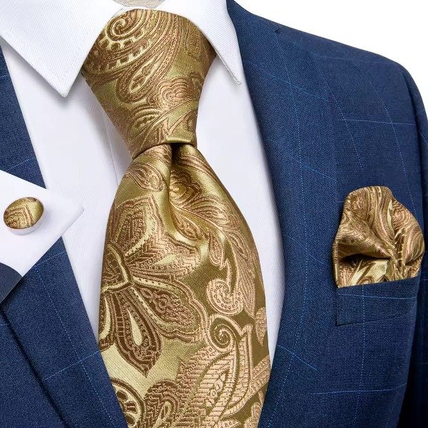 Producto - DORADO ARABESCOS Corbata Set de Tres