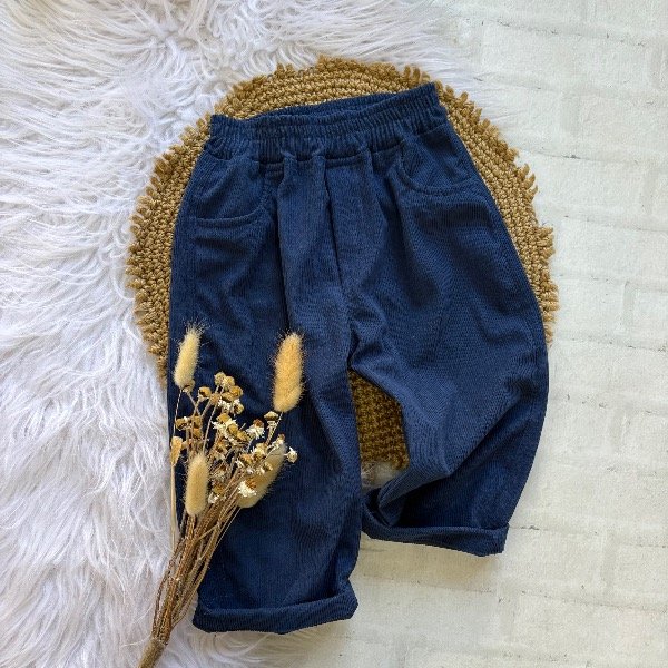 Producto - Pant de corderoy AZUL talles de niños 4 al 12