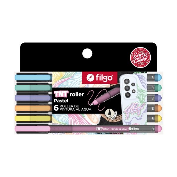 Producto - ROLLER DE PINTURA ACRILICO FILGO TNT PASTEL ESTUCHE X6U