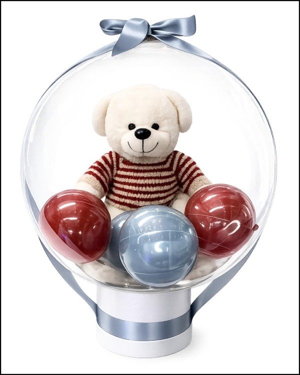 Producto - BOX CON MAXI BURBUJA Y OSO ENCAPSULADO